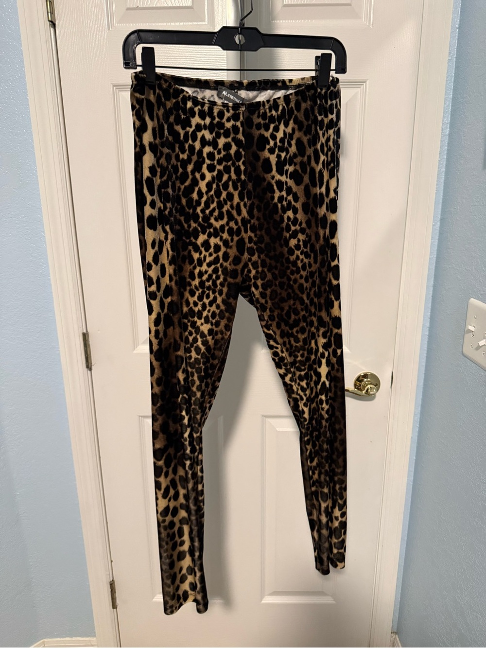 Leopard Print Stretch Leggings - Brown